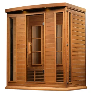 Phoenix 4 Person Medical Grade Near Zero EMF Far Infrared Home Sauna in Cedar