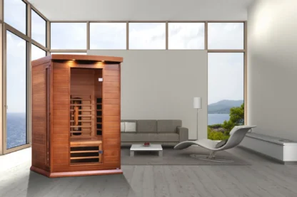 Vega 2 Person Full- Spectrum Medical Grade Near Zero EMF Home Far Infrared Sauna in Cedar - Image 6