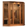 Titan 3 Person Corner Full-Spectrum Near Zero EMF Far Infrared Sauna in Cedar - Image 3