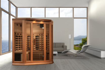 Titan 3 Person Corner Full-Spectrum Near Zero EMF Far Infrared Sauna in Cedar - Image 2
