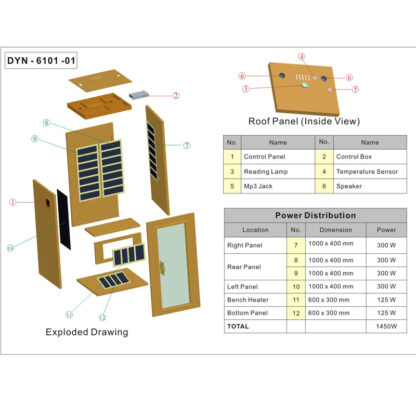 Calypso 1 Person Near-Zero EMF Indoor Home Far Infrared Sauna - Image 14